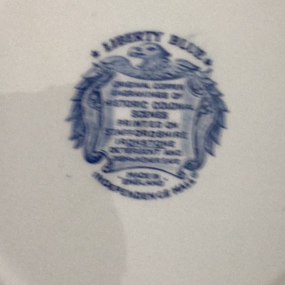 Vintage Liberty Blue Plate,Independence Hall Staffordshire ironstone Colonial S… - Picture 2 of 4